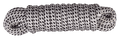 Festmacher Tauwerk PES weiß/schwarz geflochten 10 mm 8 Meter