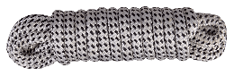 Festmacher Tauwerk PES weiß/schwarz geflochten 14 mm 10 Meter