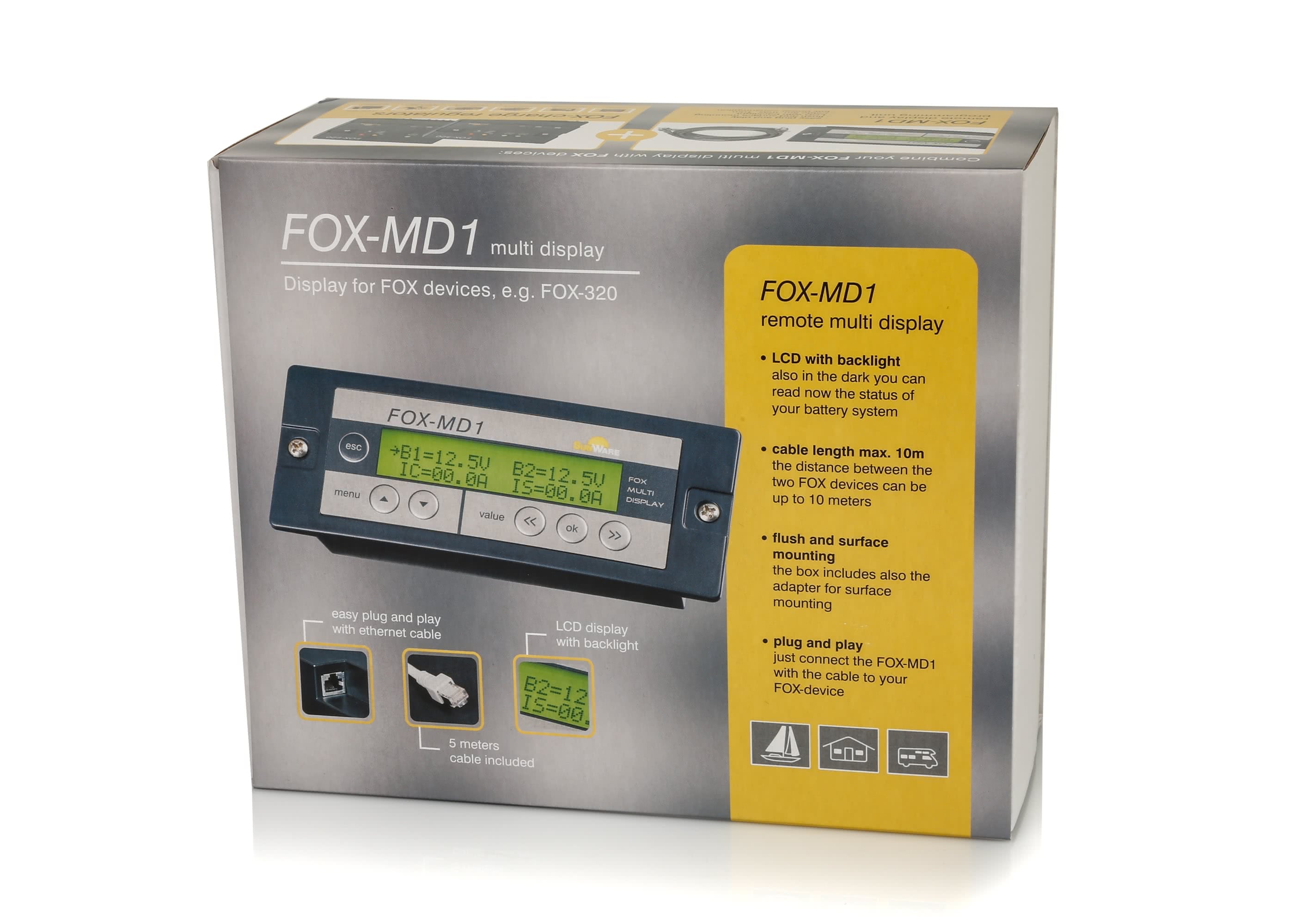 Fernanzeige für FOX Laderegler