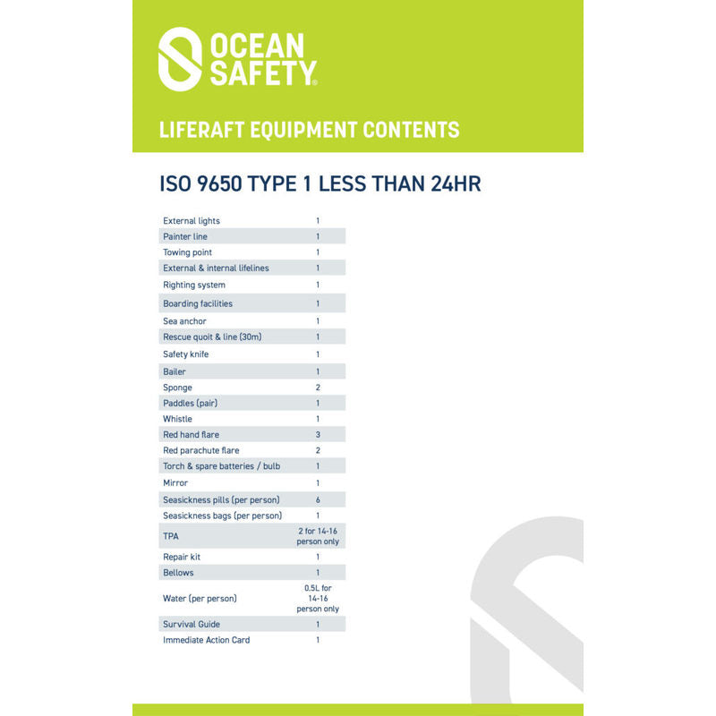 Rettungsinsel Ocean Safety 4 Personen ISO9650