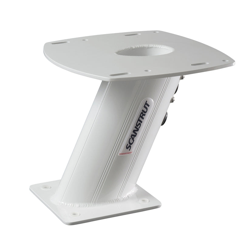 Aufbausockel Aluminium Scanstrut Höhe 250 mm für Rdarantenne weiß